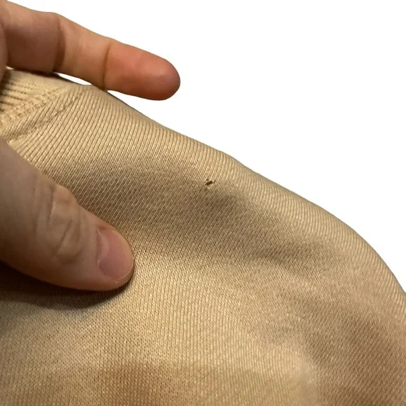 Cowgirl Sequin Sweatshirt Small Tan Western Crewneck Rodeo Minimalist Country - Picture 12 of 12